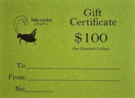Services - Gift Certificates